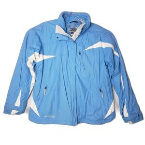 COLUMBIA SPORTSWEAR Blue White Interchangable WInter Coat Jacket Womens Size XL